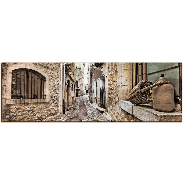 Obraz na plátně - Stará středomořská ulice - panoráma